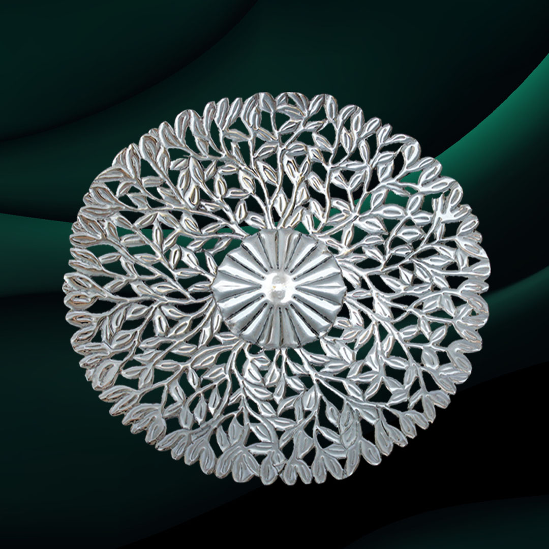 ROUND LEAF DISH LARGE ROUND CUTWORK LEAF DISH - Image 1