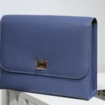 Stylish Women’s Cow Leather Handbag-Blue color
