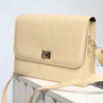 Stylish Women’s Cow Leather Handbag-Cream Color