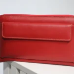 Elegant Red Cow Leather Handbag